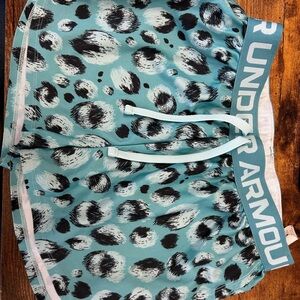 Under Armour Blue Patterned Athletic Shorts
